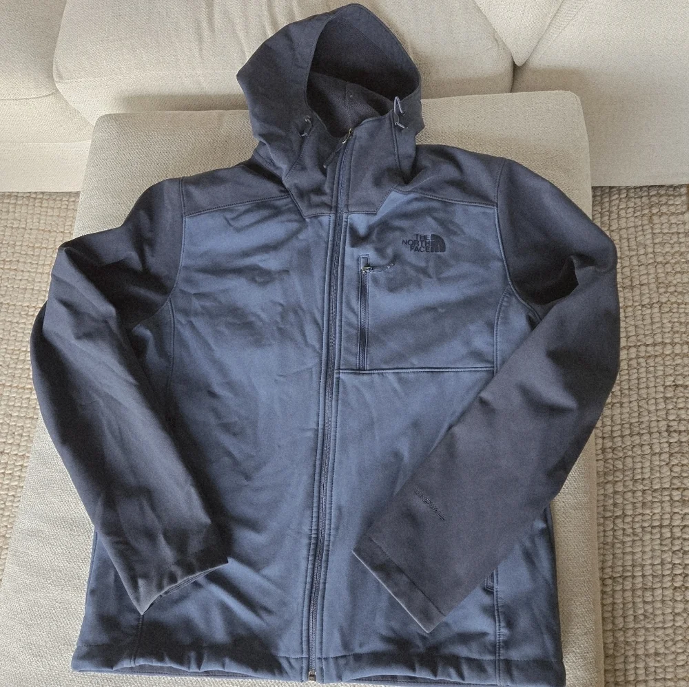 The North Face Mens Blue Apex Risor Hoodie Jacket Windwall M TNF Gorpcore Travel